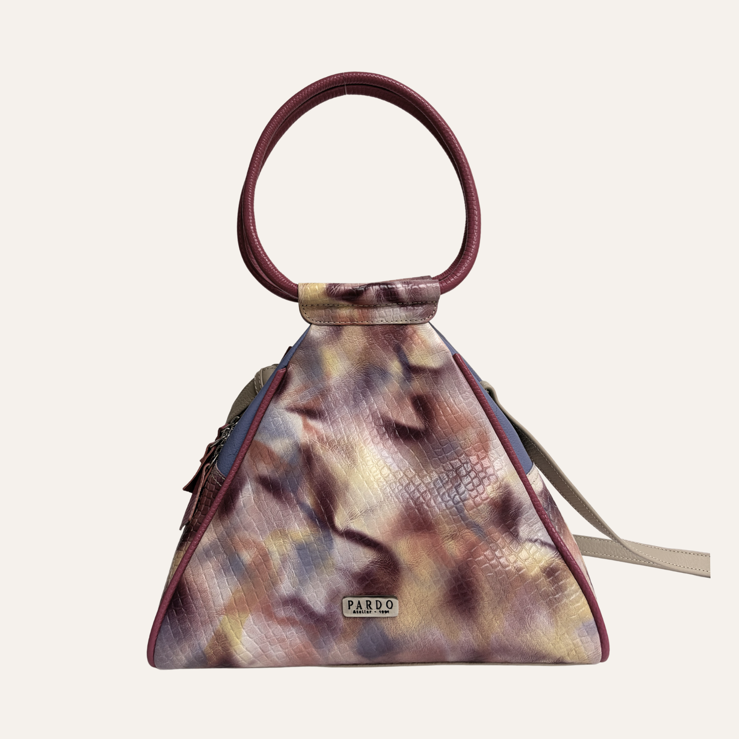 Bolso Vertice morado marmolado