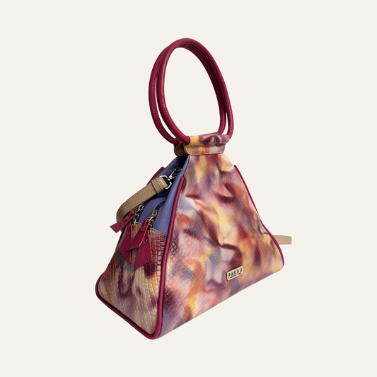 Bolso Vertice morado marmolado