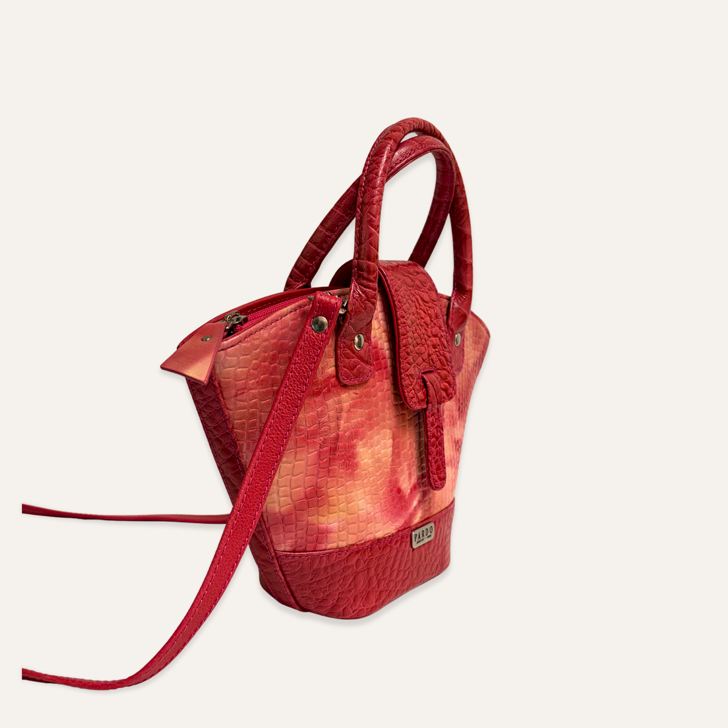 Cartera mariposa salmon marmolada