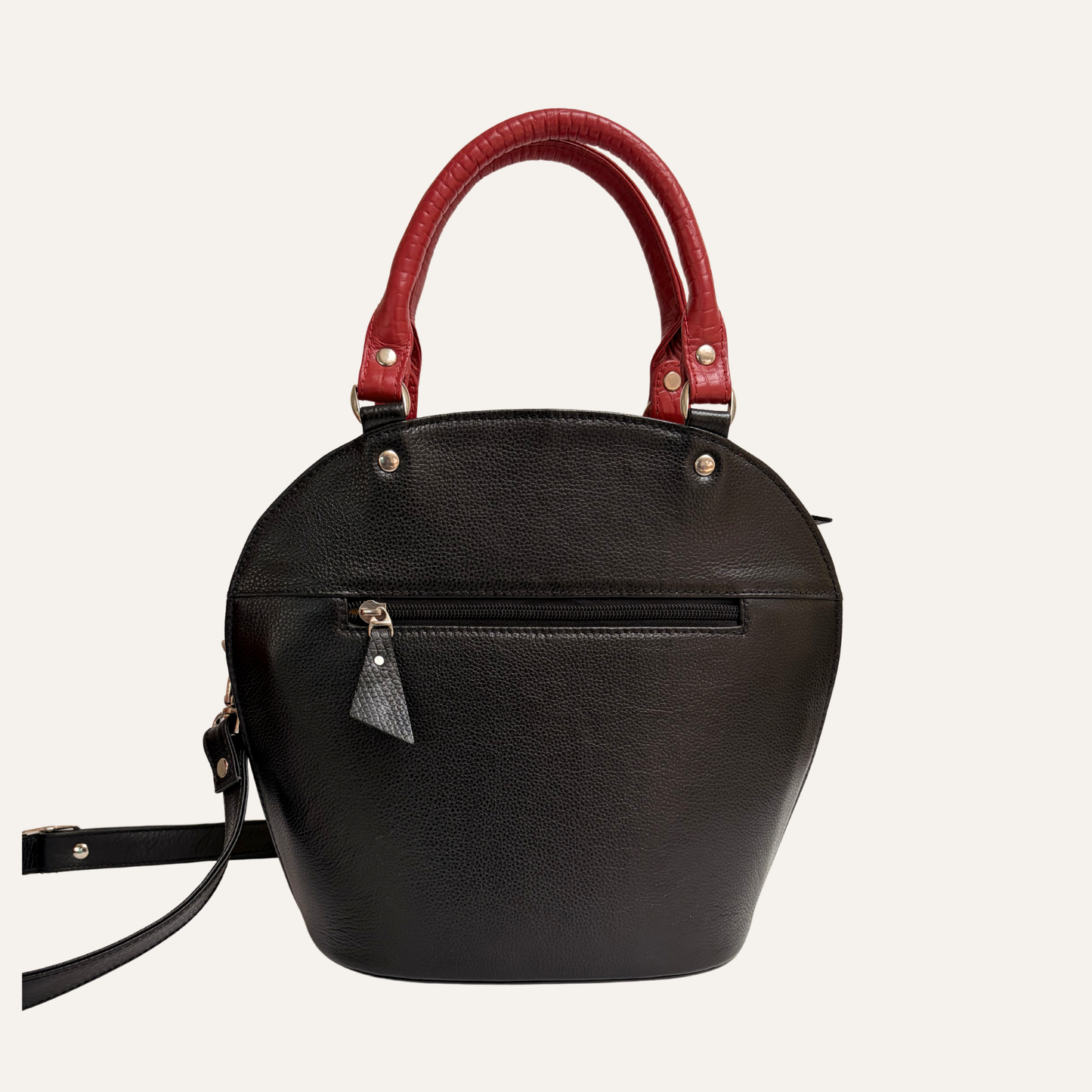 Cartera arco negro con rojo